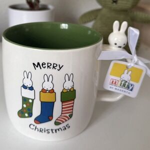 NEW Miffy Merry Christmas Stocking Tea Coffee Mug by Magenta Miffy on the Handle